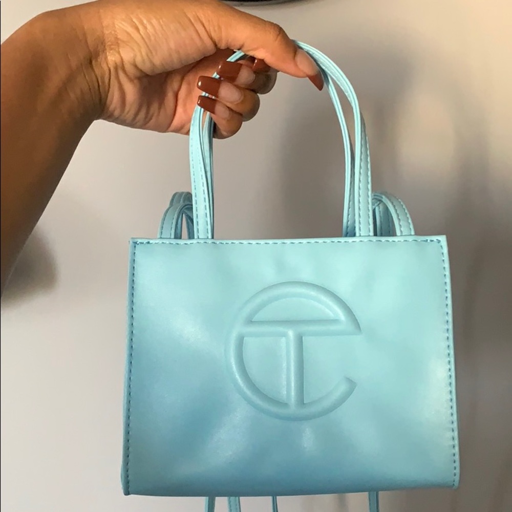 Small Pool Blue Telfar Shopping Bag